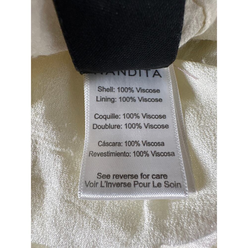 Hemant & Nandita Fiza Dress Halter PaisleyWestern Pastel Yellow Blue S - Picture 11 of 12